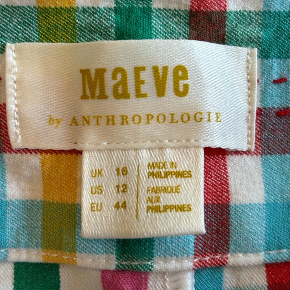 Maeve by Anthropologie Grace Gingham Capri Pants - Picture 8 of 15